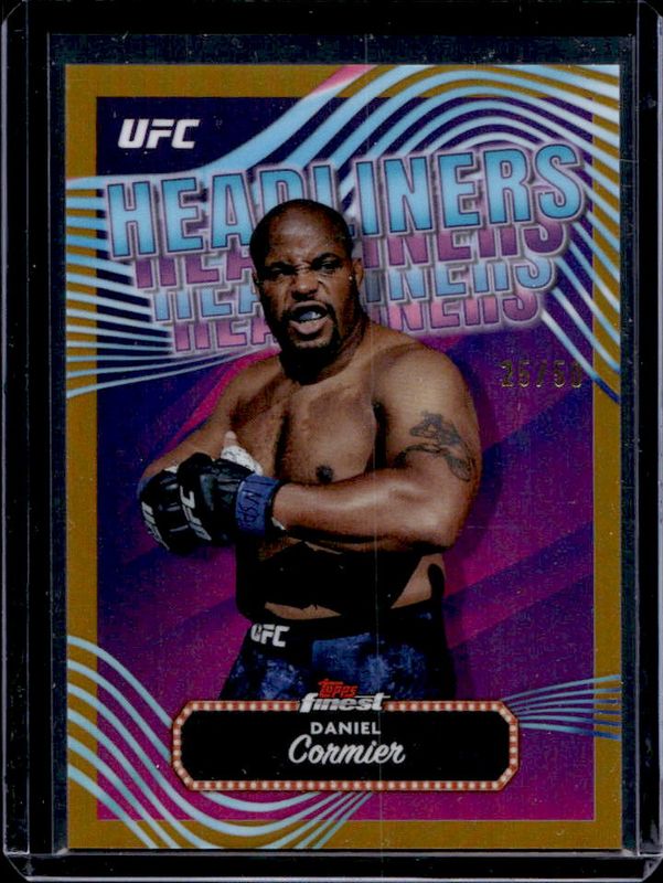 Daniel Cormier 2024 Topps Finest UFC #HDL-22 Headliners - Gold Refractor /50 RAW