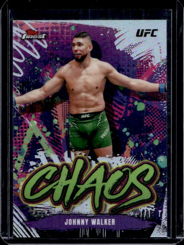 Johnny Walker 2024 Topps Finest UFC #CHA-23 Chaos - Refractor RAW
