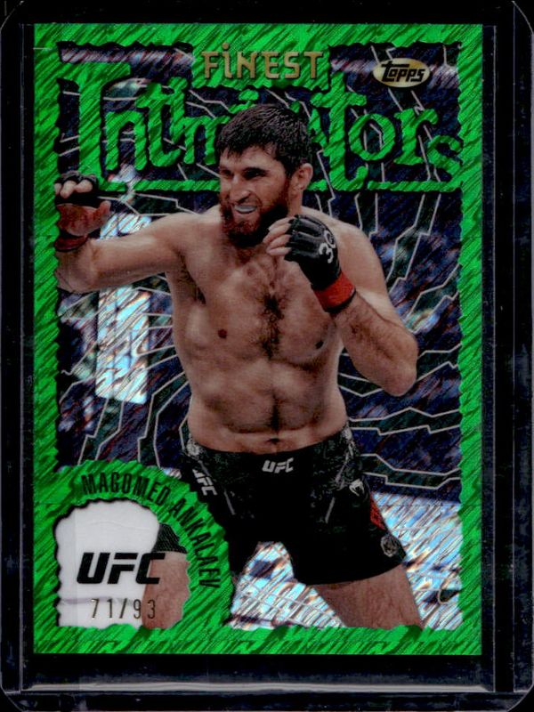 2024 Topps Finest UFC #INT-3 Intimidators - Green Shimmer Refractor /93