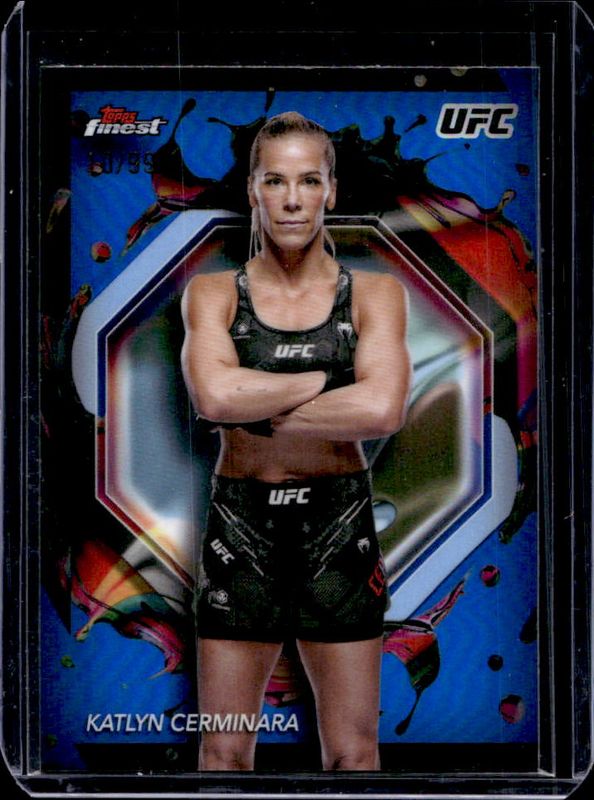 Katlyn Cerminara 2024 Topps Finest UFC #273 Blue Refractor RAW