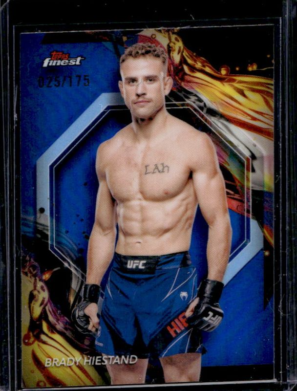 Brady Hiestand 2024 Topps Finest UFC #162 Blue Refractor Rookie RAW