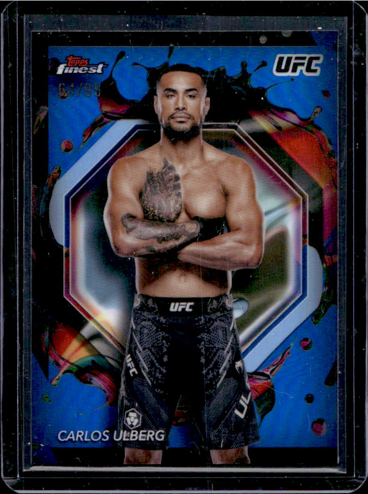 Carlos Ulberg 2024 Topps Finest UFC #217 Blue Refractor Price Guide ...