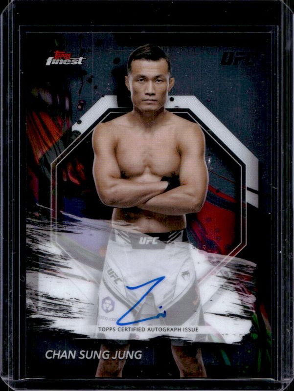 Chan Sung Jung 2024 Topps Finest UFC #FA-CSJ Finest Autographs RAW