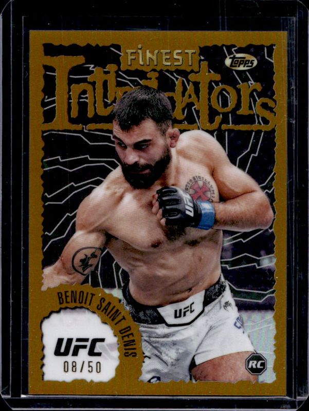 2024 Topps Finest UFC #INT-21 Intimidators - Gold Refractor /50