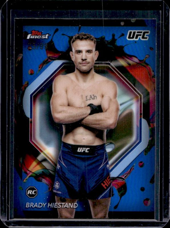 Brady Hiestand 2024 Topps Finest UFC #224 Blue Refractor Rookie RAW