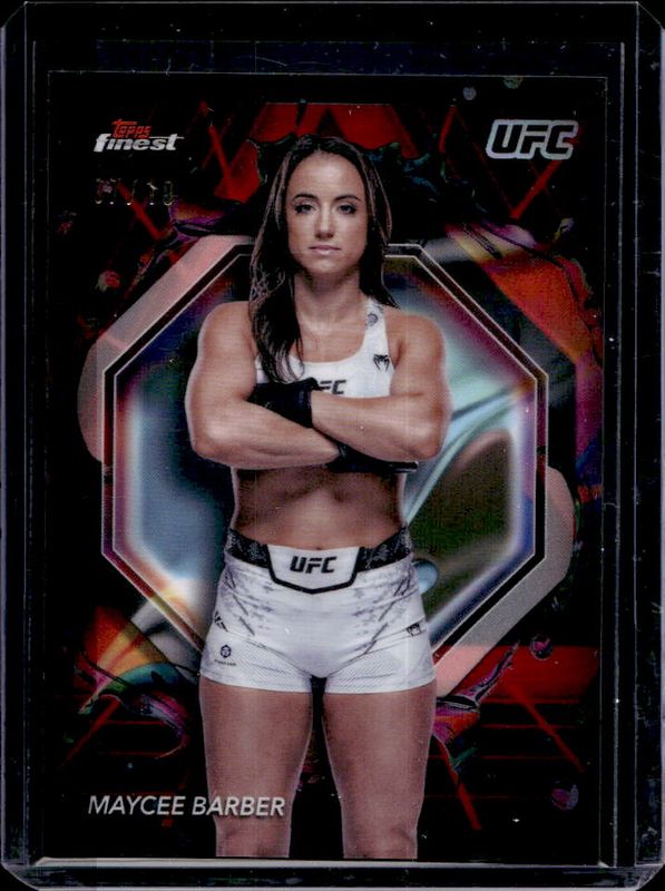 Katlyn Cerminara 2024 Topps Finest UFC #FA-KCA Finest Autographs - Red Black Vapor Refractor /10 RAW