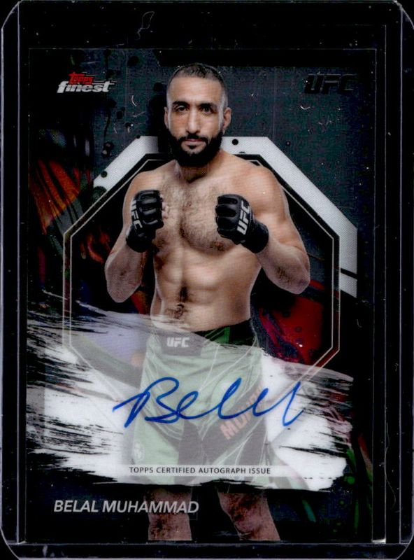 Belal Muhammad 2024 Topps Finest UFC #FA-BMD Finest Autographs RAW