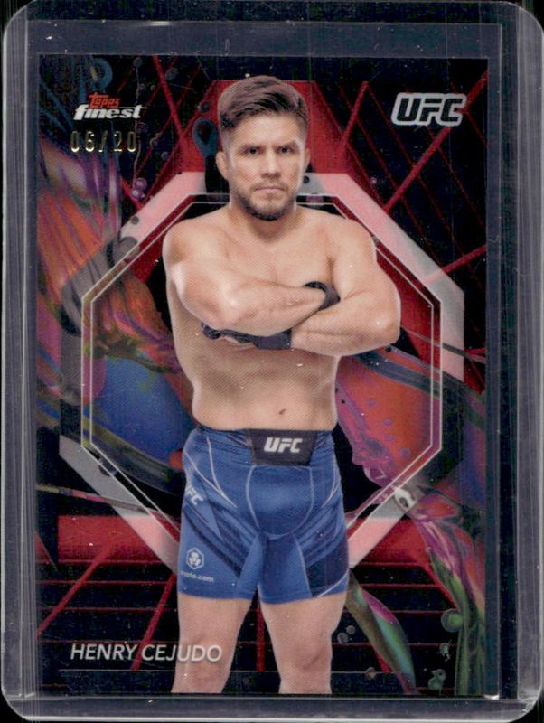 2024 Topps Finest UFC #13 Red Black Vapor Refractor