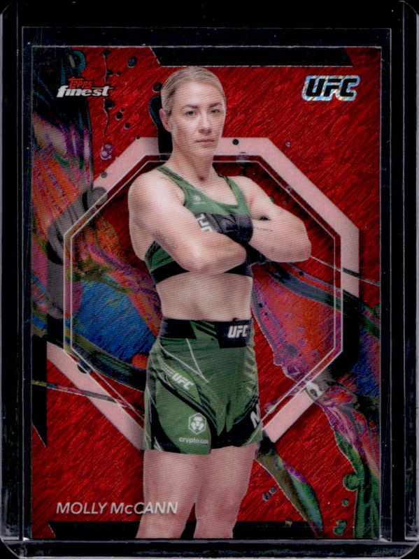 Molly McCann 2024 Topps Finest UFC #57 Red Shimmer Refractor RAW