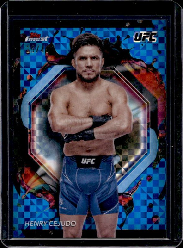 2024 Topps Finest UFC #290 Blue Checkerboard Refractor