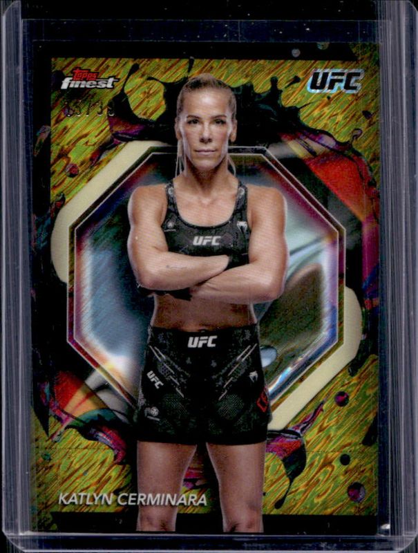 Katlyn Cerminara 2024 Topps Finest UFC #273 Gold Shimmer Refractor /39 RAW