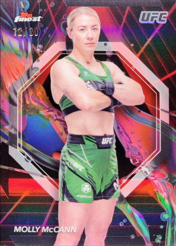 Molly McCann 2024 Topps Finest UFC #57 Red Black Vapor Refractor RAW