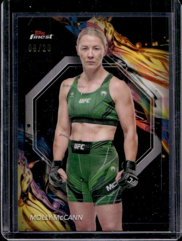 Molly McCann 2024 Topps Finest UFC #111 Black Refractor RAW