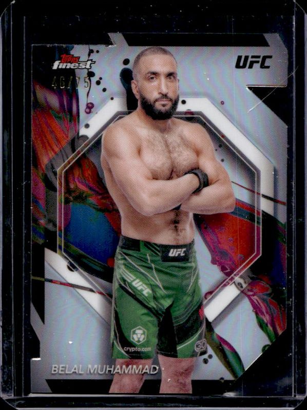 Belal Muhammad 2024 Topps Finest UFC #37 Die-Cut Refractor RAW