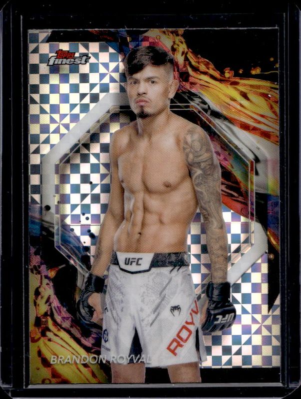 Brandon Royval 2024 Topps Finest UFC #161 Checkerboard Refractor RAW