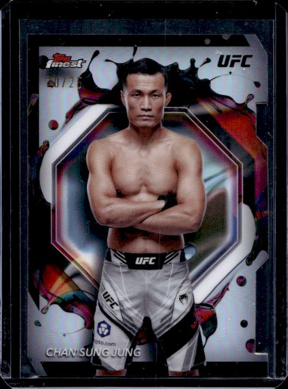 Chan Sung Jung 2024 Topps Finest UFC #265 Die-Cut Refractor RAW