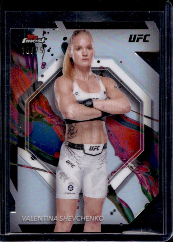 Valentina Shevchenko 2024 Topps Finest UFC #65 Die-Cut Refractor RAW