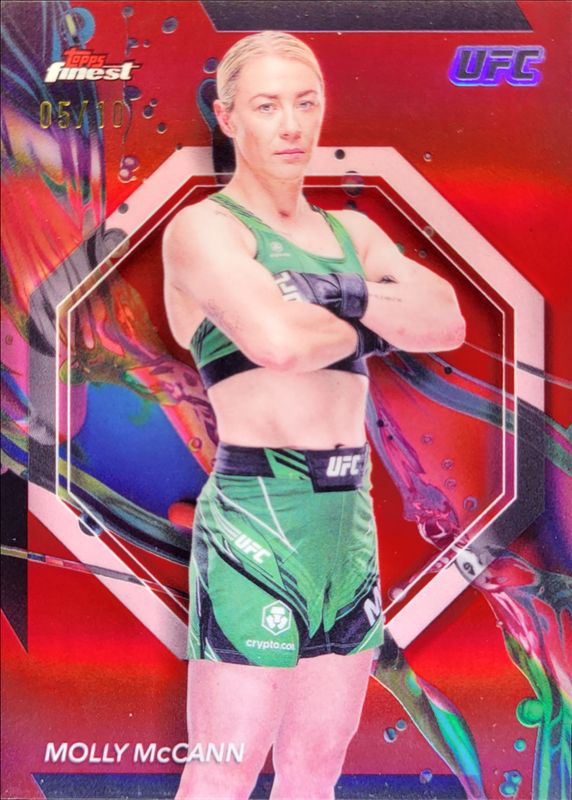 Molly McCann 2024 Topps Finest UFC #57 Red Refractor RAW