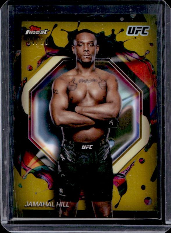 Jamahal Hill 2024 Topps Finest UFC #270 Gold Refractor RAW