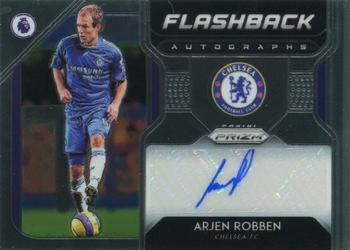 Arjen Robben 2019 Prizm Premier League #FL-ARO Flashback Autographs RAW