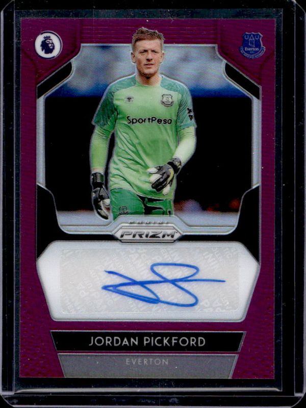 Jordan Pickford 2019 Prizm Premier League #S-JP Signatures - Purple /99 RAW
