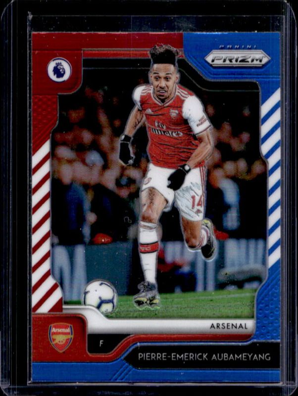 Pierre-Emerick Aubameyang 2019 Prizm Premier League #134 Red White Blue RAW