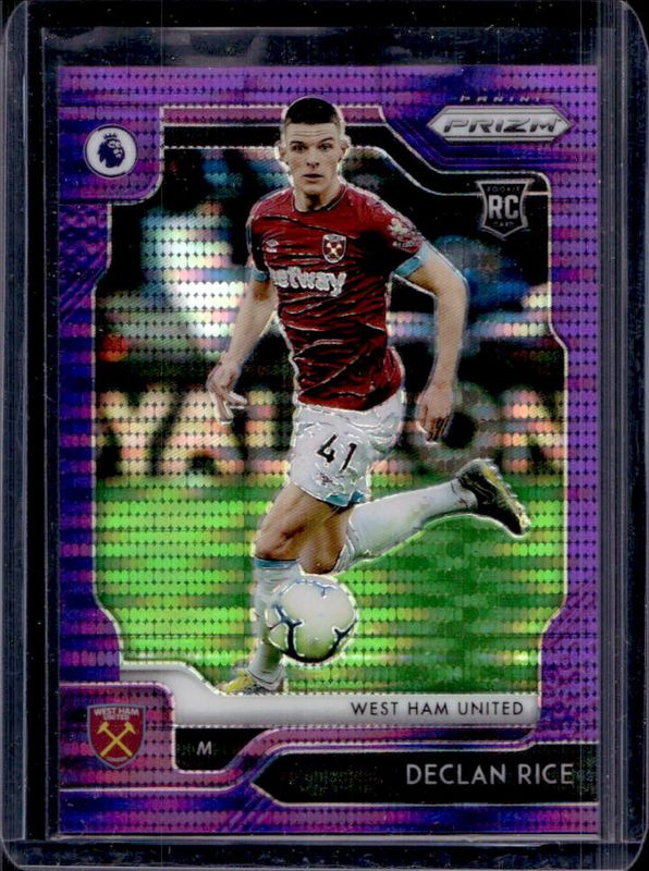 Declan Rice 2019 Prizm Premier League #7 Breakaway Violet /75 Rookie RAW