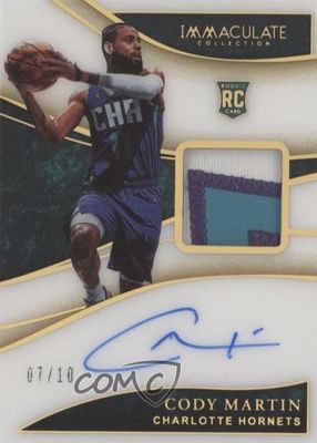 2019 Immaculate #113 Rookie Patch Auto - Gold /10