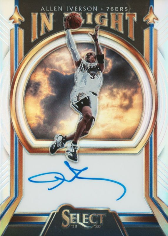 Allen Iverson 2019 Select #IF-AIV In Flight Signatures (/49) RAW