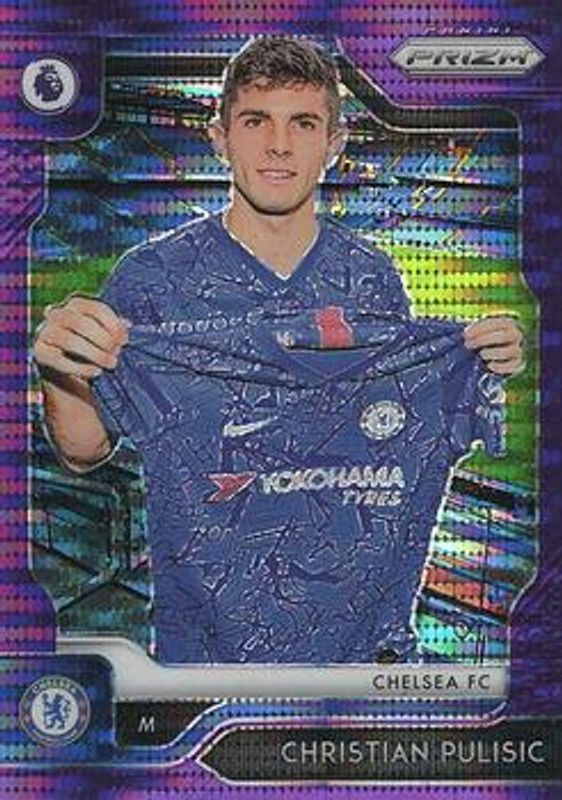 Christian Pulisic 2019 Prizm Premier League #30 Breakaway Violet /75 RAW