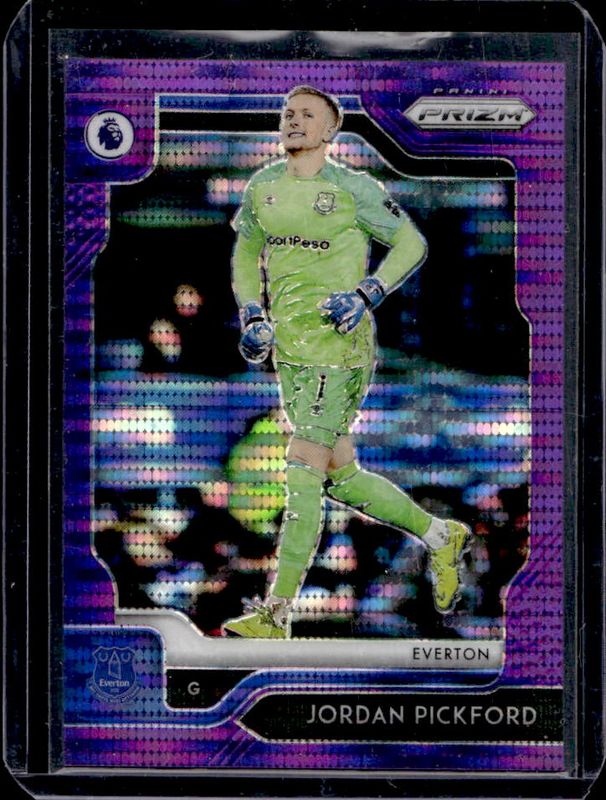 Jordan Pickford 2019 Prizm Premier League #34 Breakaway Violet /75 RAW