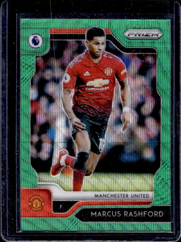 Marcus Rashford 2019 Prizm Premier League #65 Green Wave RAW