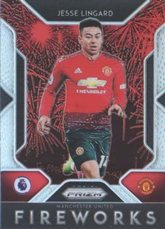 Jesse Lingard 2019 Prizm Premier League #FI-22 Fireworks - Silver RAW