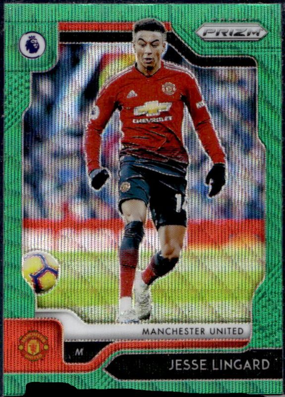 Jesse Lingard 2019 Prizm Premier League #58 Green Wave RAW