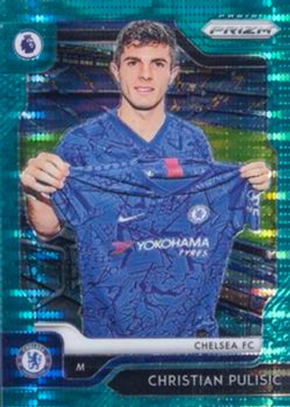 Christian Pulisic 2019 Prizm Premier League #30 Breakaway Teal /35 RAW