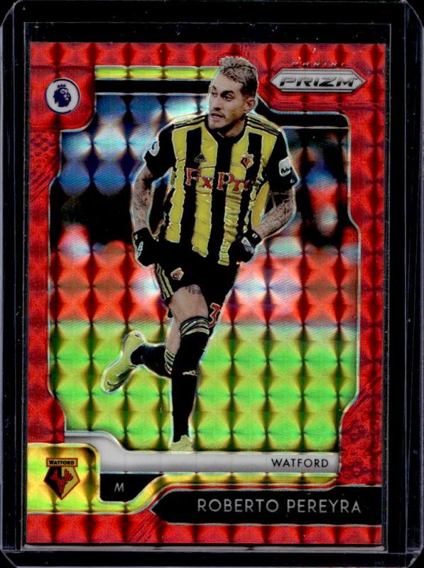 Roberto Pereyra 2019 Prizm Premier League #111 Red Mosaic /109 RAW