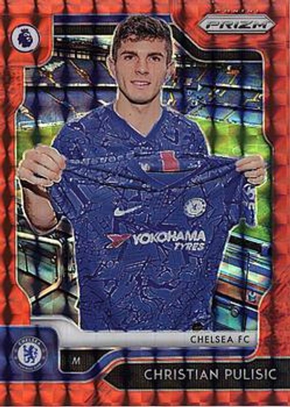 Christian Pulisic 2019 Prizm Premier League #30 Red Mosaic /109 RAW