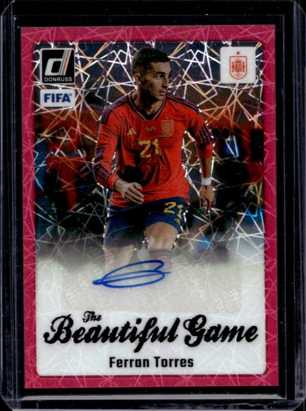 2023 Donruss #BG-FT The Beautiful Game Autographs - Pink Velocity
