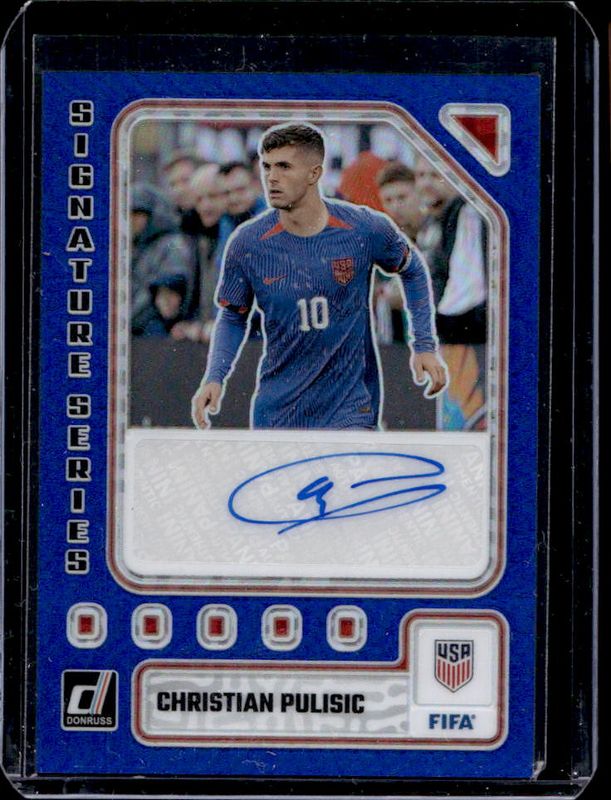 Christian Pulisic 2023 Donruss #SS-CP Signatures Series - Blue /99 RAW