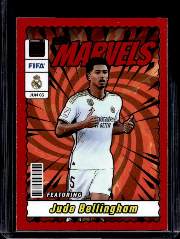 Jude Bellingham 2023 Donruss #1 Net Marvels - Red RAW