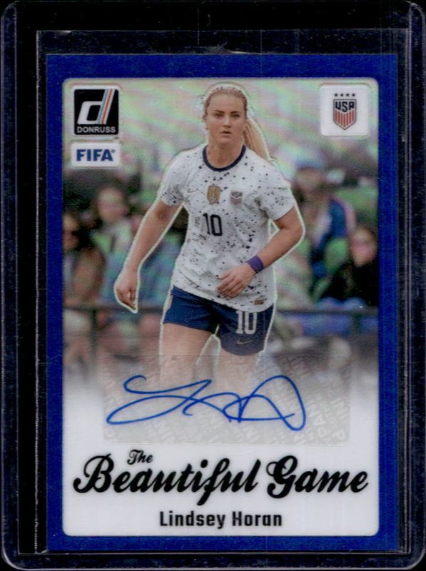 2023 Donruss #BG-LH The Beautiful Game Autographs - Blue
