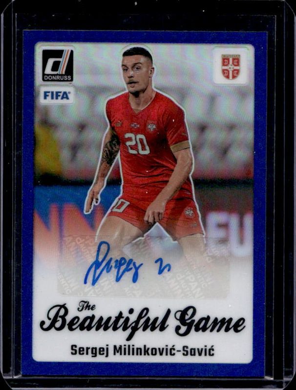 2023 Donruss #BG-SMS The Beautiful Game Autographs - Blue