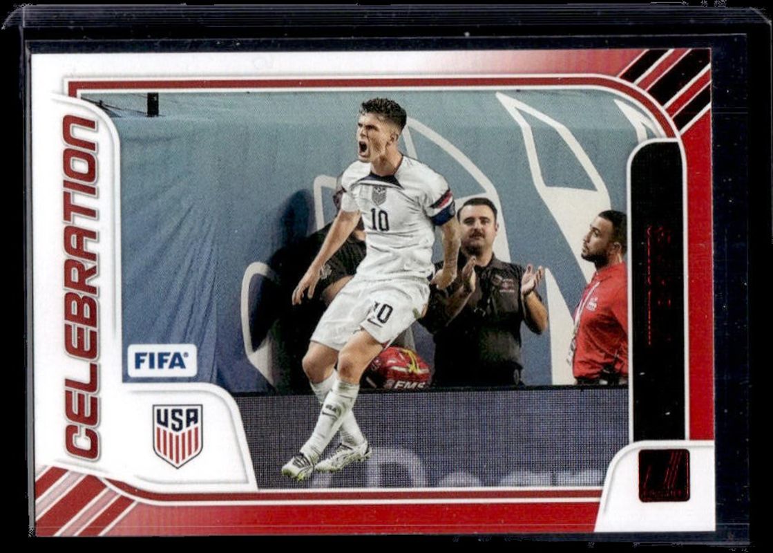 Christian Pulisic 2023 Donruss #9 Celebration - Red RAW