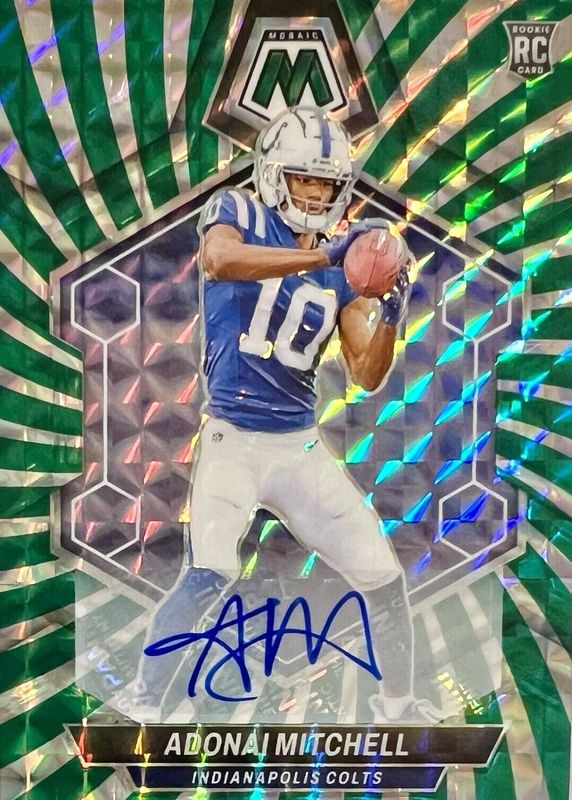 2024 Mosaic #350 Rookie Autographs - Green Swirl /15