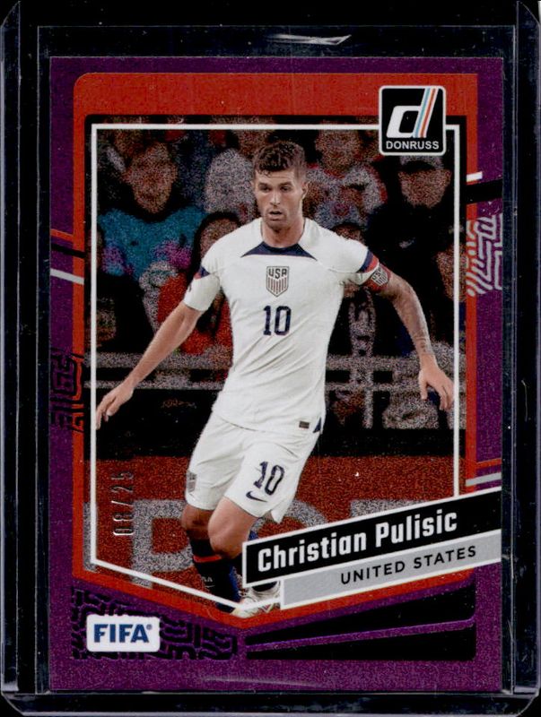 Christian Pulisic 2023 Donruss #59 Purple /25 RAW