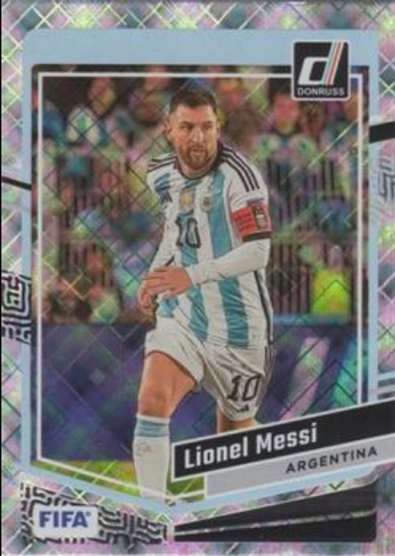 Lionel Messi 2023 Donruss #1 Diamond RAW