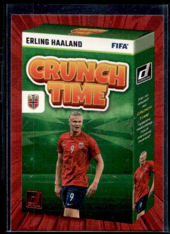 Erling Haaland 2023 Donruss #22 Crunch Time - Red RAW