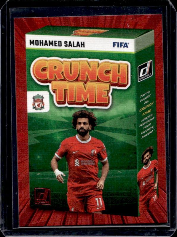 Mohamed Salah 2023 Donruss #16 Crunch Time - Red RAW