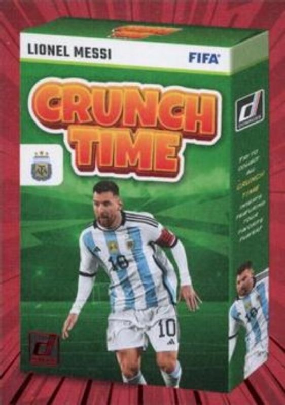 Lionel Messi 2023 Donruss #1 Crunch Time - Red RAW