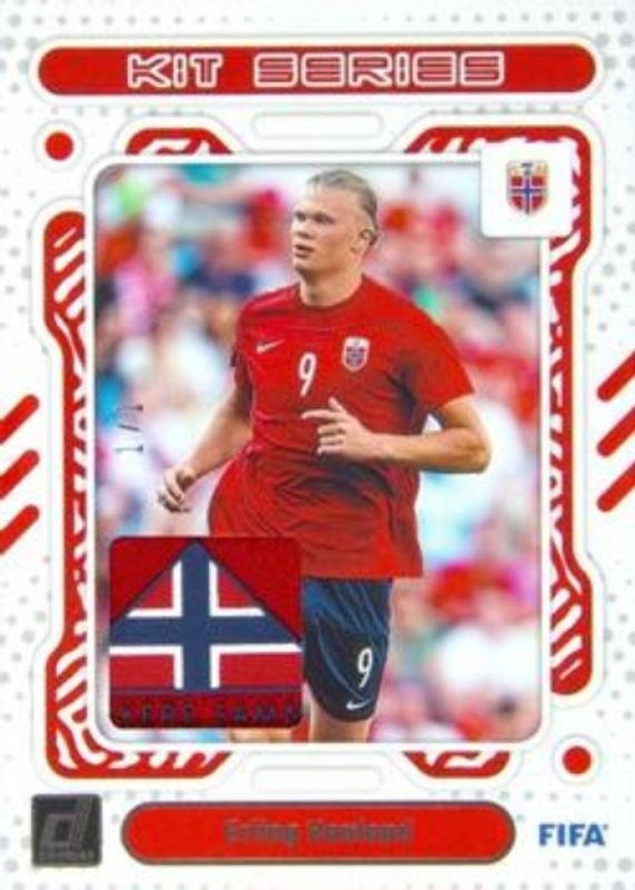 Erling Haaland 2023 Donruss #KS-EH Kit Series - Black /1 RAW